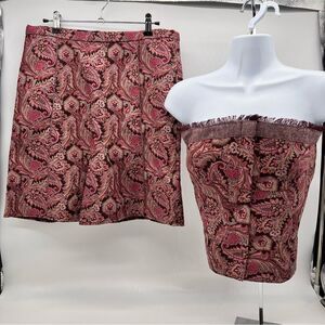 True Meaning Pink Paisley Two-Piece Skirt Set